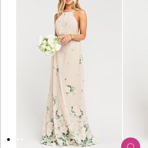 Show Me Your MuMu Floral Maxi Dress - Cream and Green